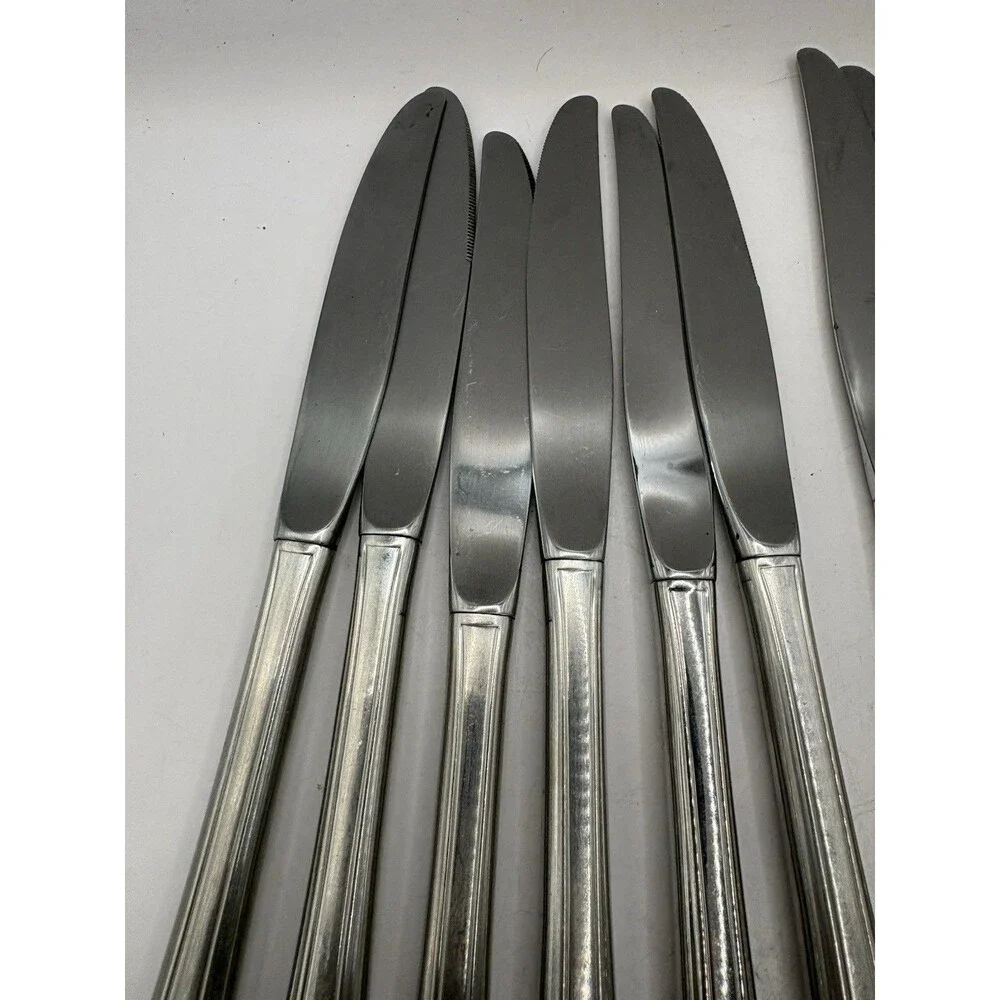Set/11 Oneida USA Flatware MIDTOWNE Stainless DINNER KNIVES Utensil Knife Lot